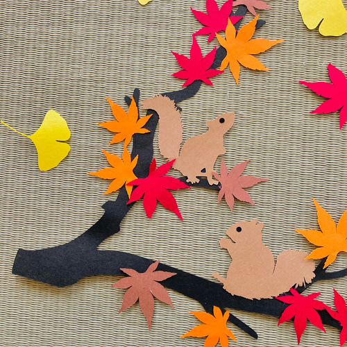ママちゃん　秋の壁面飾り　11月壁面　紅葉　ハンドメイド ママちゃん様専用 秋の壁面飾り 11月壁面 紅葉 ハンドメイド