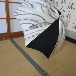 花鳥模様・絹の日傘（傘袋付き） 14枚目の画像