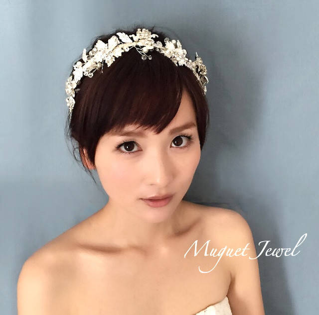 bijou ヘッドカチューシャ ヘッドドレス ヘッドアクセサリーウェディングアクセサリー 結婚式