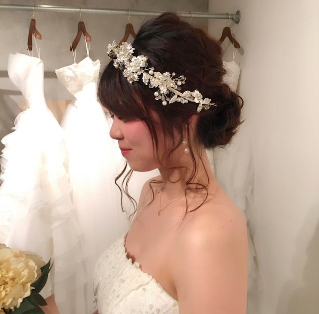 bijou ヘッドカチューシャ ヘッドドレス ヘッドアクセサリーウェディングアクセサリー 結婚式