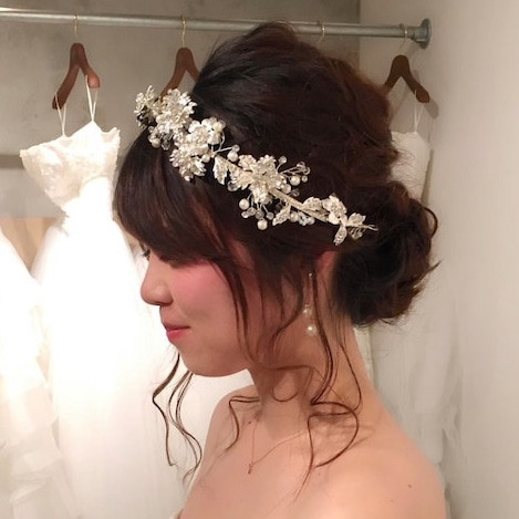 bijou ヘッドカチューシャ ヘッドドレス ヘッドアクセサリーウェディングアクセサリー 結婚式