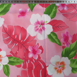 NEW!　ハワイアン　トロピカル　約108cm×90cm　カット布　I柄　コットン100％ (パープル、ピンク　の2色) 4枚目の画像