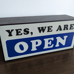 【Lサイズ】OPEN オープン 営業中 開店 閉店 両面 店舗 カウンター ランプ 看板 置物 雑貨 ライトBOX 4枚目の画像