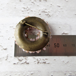 ゴールドヴィンテージボタンのブローチ（K1159) 6枚目の画像