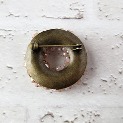 ゴールドヴィンテージボタンのブローチ（K1159) 4枚目の画像