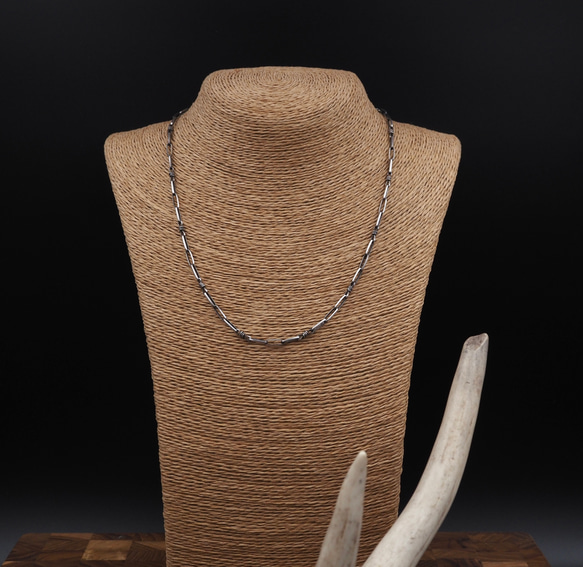 NAVAJO STYLE - Hand Made Silver Chain 51cm,  (CNA Ty-1 Small 5枚目の画像