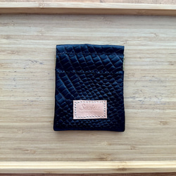 internal flex frame leather case 【black crocodile】 2枚目の画像