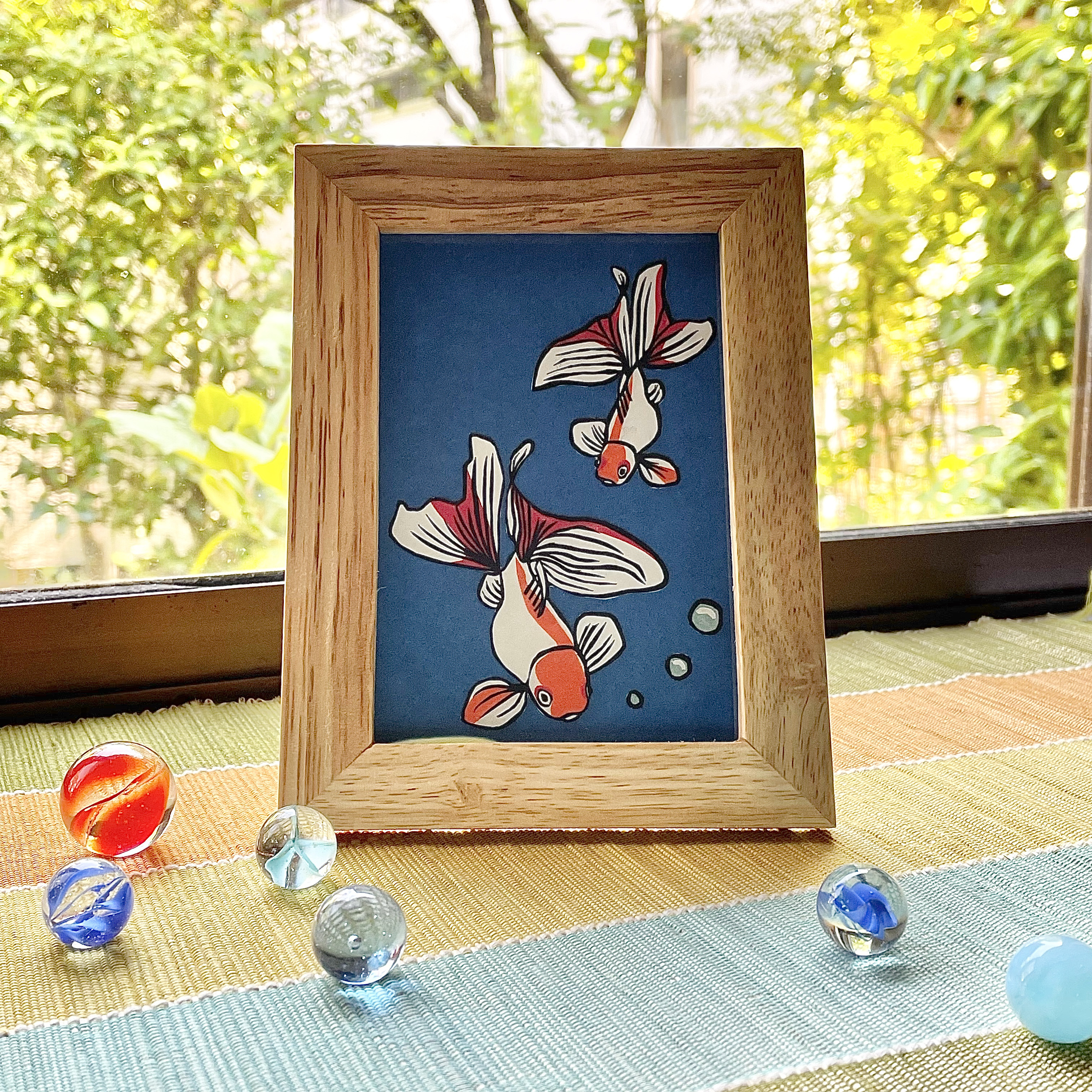 絵画 リトグラフ AMANO作 金魚 - 絵画 - 絵画