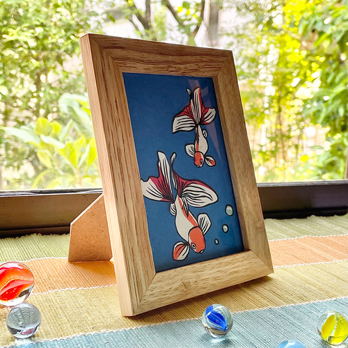 切り絵「金魚(藍)」 切り絵 AK Studio 通販 16296674｜Creema