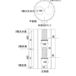 円形　2階建てキャットハウス　注文制作品 4枚目の画像