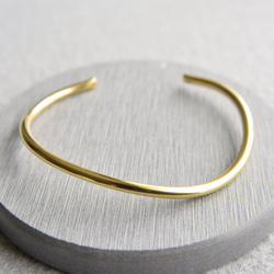 バングルφ3㎜ カーブ｜真鍮 ゴールド ブラス ブレスレット メンズ