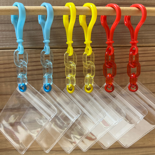 No.186A キャンディバッグ キーホルダー セット クリア カラフル