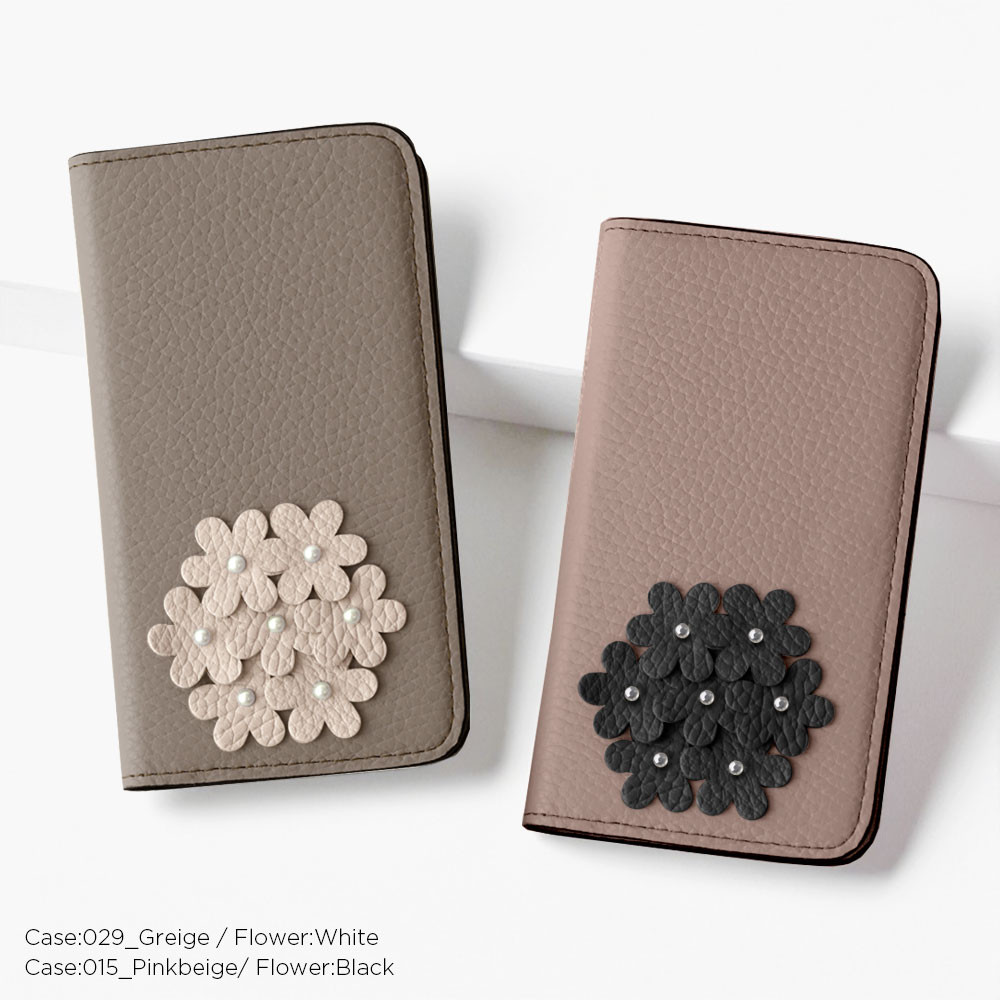 32色　花　本革　レザー ポケット　手帳型スマホケース  全機種対応　Android　iPhone#mm00000480