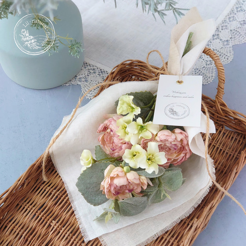 はじめてのアーティフィシャルフラワー【くすみピンク】小さめサイズの