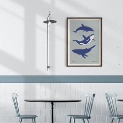 海の生き物のポスター　/ i1399 / 夏の海　熱帯魚や貝殻、クジラやペンギンなど　インテリアポスター 8枚目の画像