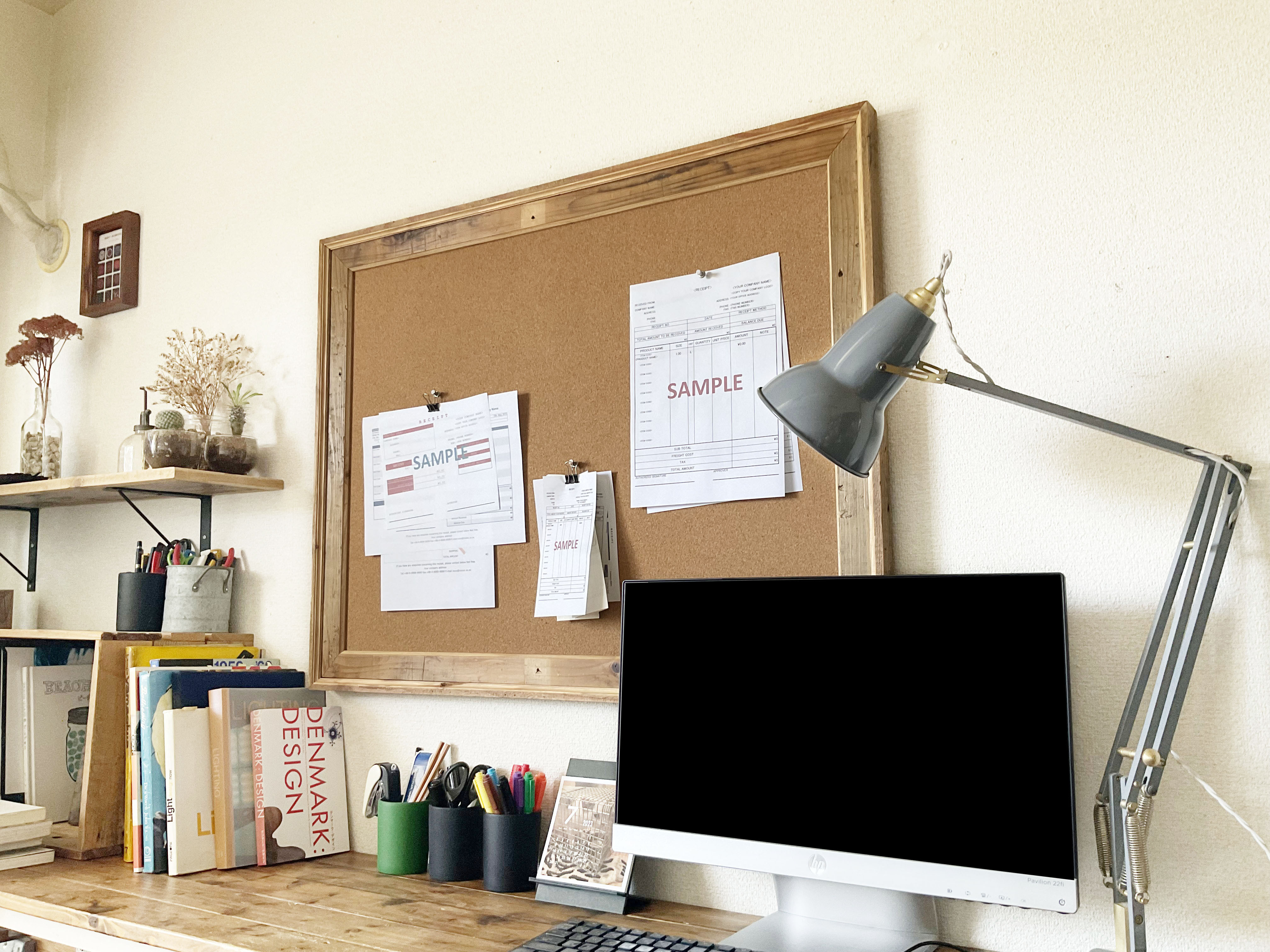 【 受注製作｜コルクボード_(LL) 】大きいコルクボード｜アップサイクル｜古材｜仕事場｜オフィス｜カフェ｜飲食店｜什器