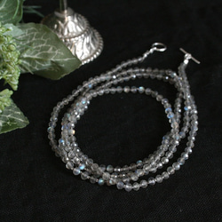 ラブラドライトのロングネックレス｜Labradorite long necklace 5枚目の画像