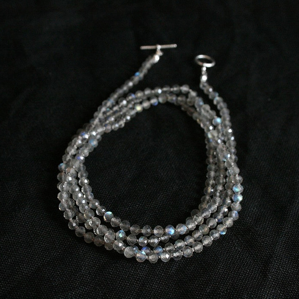 ラブラドライトのロングネックレス｜Labradorite long necklace 9枚目の画像