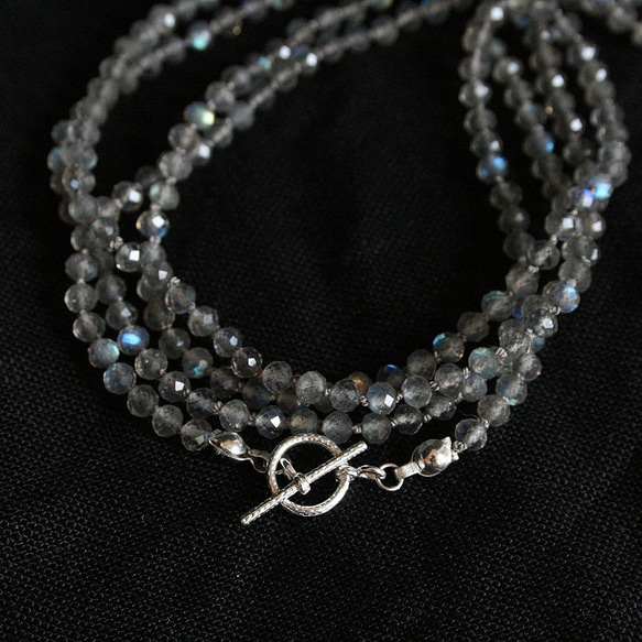 ラブラドライトのロングネックレス｜Labradorite long necklace 10枚目の画像