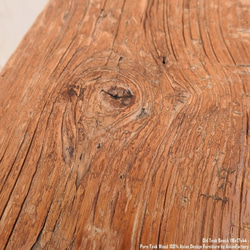 一点物 オールドチーク スツール 116cm 木製 ベンチ 木 おしゃれ 総無垢材 一枚板 アジアン家具 長椅子 天然木 7枚目の画像