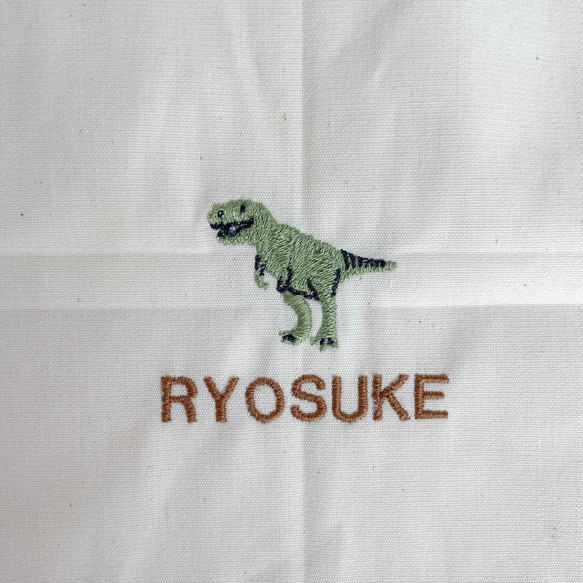 【名入れ刺繍入り】キャンバストートバッグ 絵本袋 レッスンバッグ 13枚目の画像