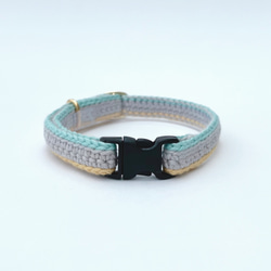 マルチカラー全７色　猫さんにやさしい首輪【かぎ針編み　猫の首輪　猫　首輪　セーフティバックル　軽い　やわらかい】 20枚目の画像