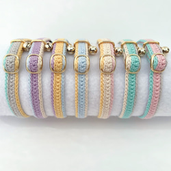 マルチカラー全７色　猫さんにやさしい首輪【かぎ針編み　猫の首輪　猫　首輪　セーフティバックル　軽い　やわらかい】 2枚目の画像