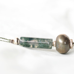 -Moss agate・Pylite- pendant 3枚目の画像