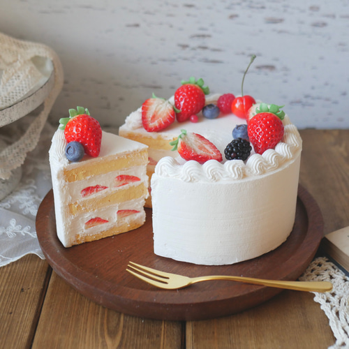 フェイクケーキ ケーキトッパー クレイケーキサブカル 水色系統