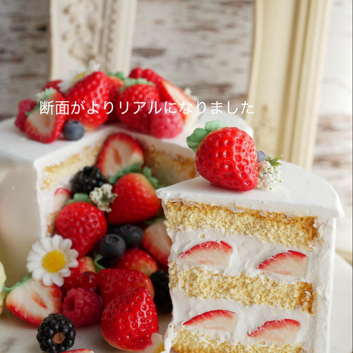 フェイクケーキ　クレイケーキ 受注制作】リアル ベリーの クレイケーキ フェイクケーキ 雑貨・その他