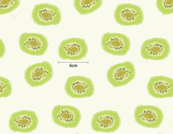 細緻純棉 原創印花布--水果多  五色 第13張的照片