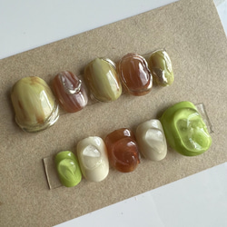グリーンニュアンス ネイルチップ ネイルチップ グリーンニュアンス