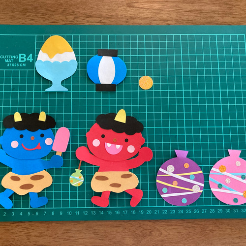 夏祭り おばけ 妖怪 夏 ガーランド 吊るし飾り 壁面 壁面飾り