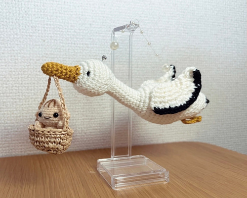 コウノトリあみぐるみ あみぐるみ SOREIRO 通販 16298524｜Creema