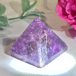 マスタークリスタル ダウ✨虹入り レムリアンシード クリスタル ピンク