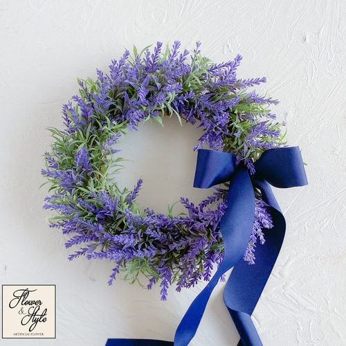 ラベンダーとローズマリーのリース 爽やか ナチュラル アーティ