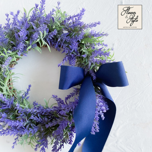 ラベンダーとローズマリーのリース 爽やか ナチュラル アーティ