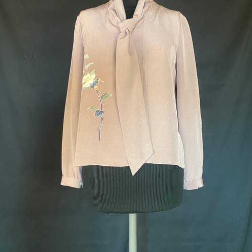 洗濯機可】ジャケットとボータイブラウスの2点セット♡着物アップ  