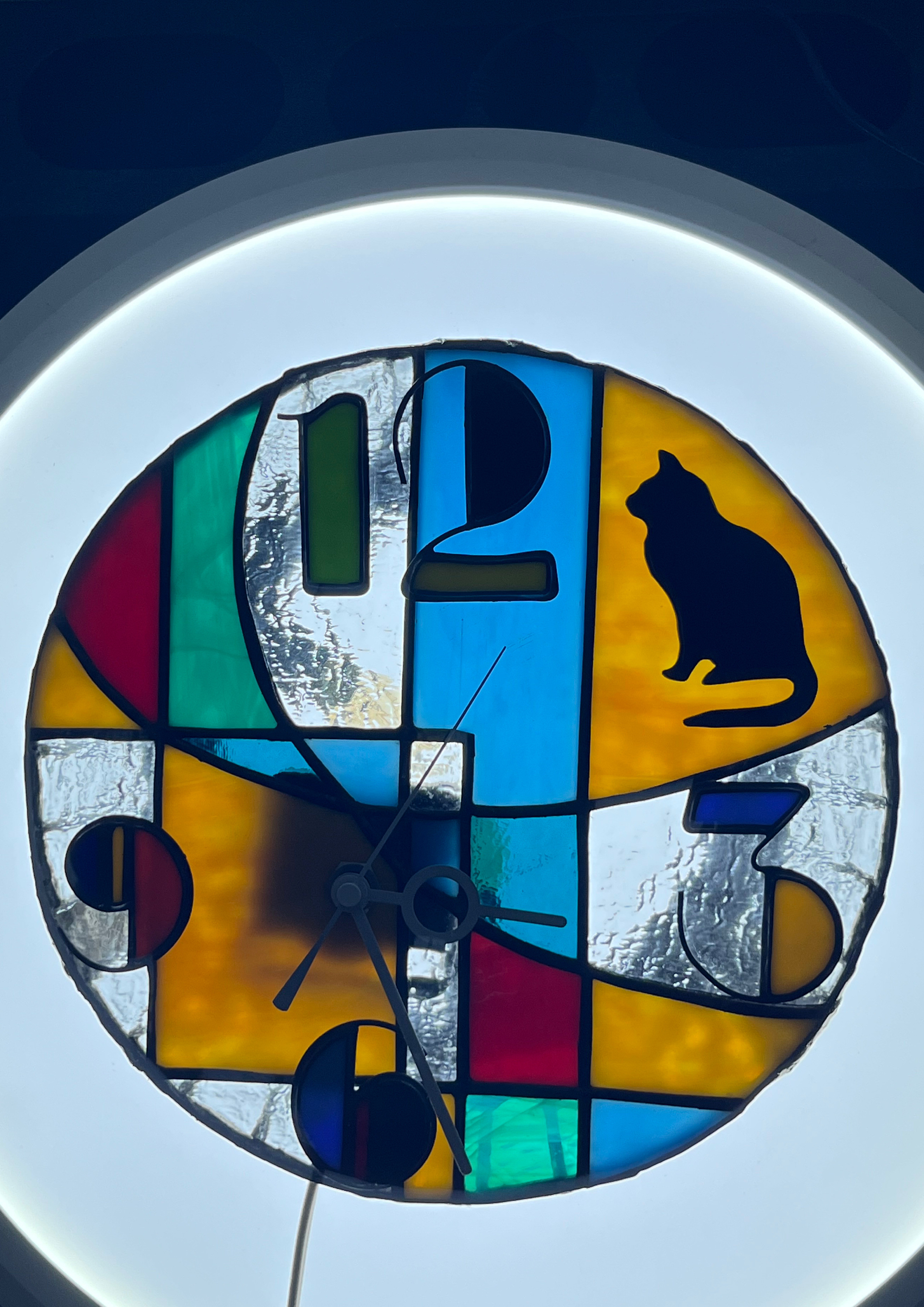 ニャンコ掛け時計ランプ