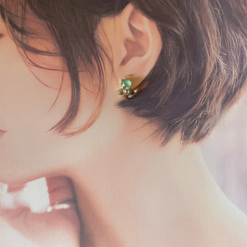 ♡ハンドメイド♡ビジューピアスイヤリング
