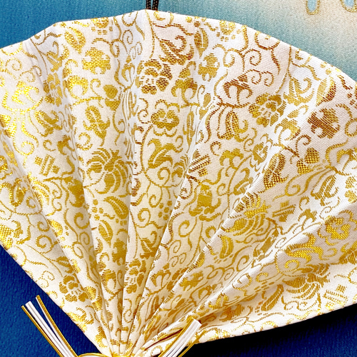 華楊　草花図額　共シール　52✖️42cm け東0309① 楽天市場】刺し子布 花ふきん (七宝/扇面) 藍色 : 布がたり