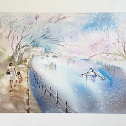 水彩画 絵画 原画『抽象花-ポピー』B5サイズの通販 by ゆるっと