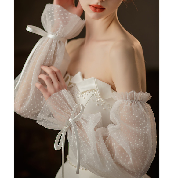 ウェディング付け袖 アームドレスウェディングドレスやカラードレスの