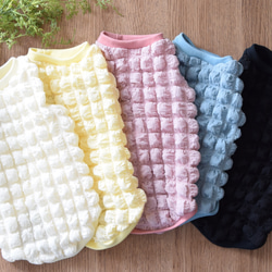 犬服 ぽこぽこポップコーン生地タンクトップ 5色 ペット服