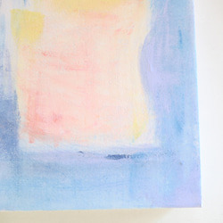 ブルーの抽象画・ミクストメディア「ki o ku  ⅱ」 インテリアアートパネル・淡色インテリアアクセサリー /送料無料 7枚目の画像