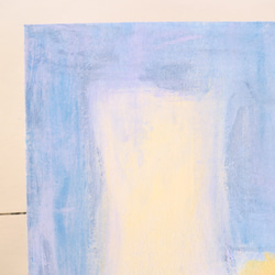 ブルーの抽象画・ミクストメディア「ki o ku  ⅱ」 インテリアアートパネル・淡色インテリアアクセサリー /送料無料 5枚目の画像