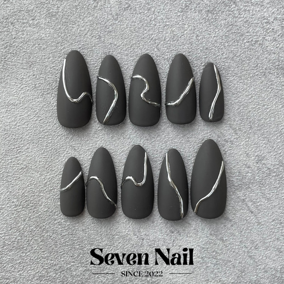 モノトーンハート ネイルチップ ネイルチップ モノトーンネイル ハートネイル クリスマスネイル ネイル