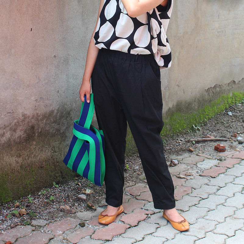 ◉毎日履きたいキレイシルエット◉ 2wayテーパードパンツ　ブラック