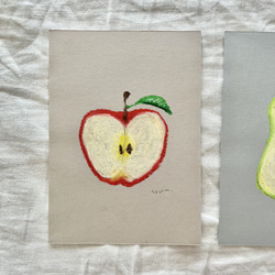 原画　「りんご」「洋梨」 2枚目の画像