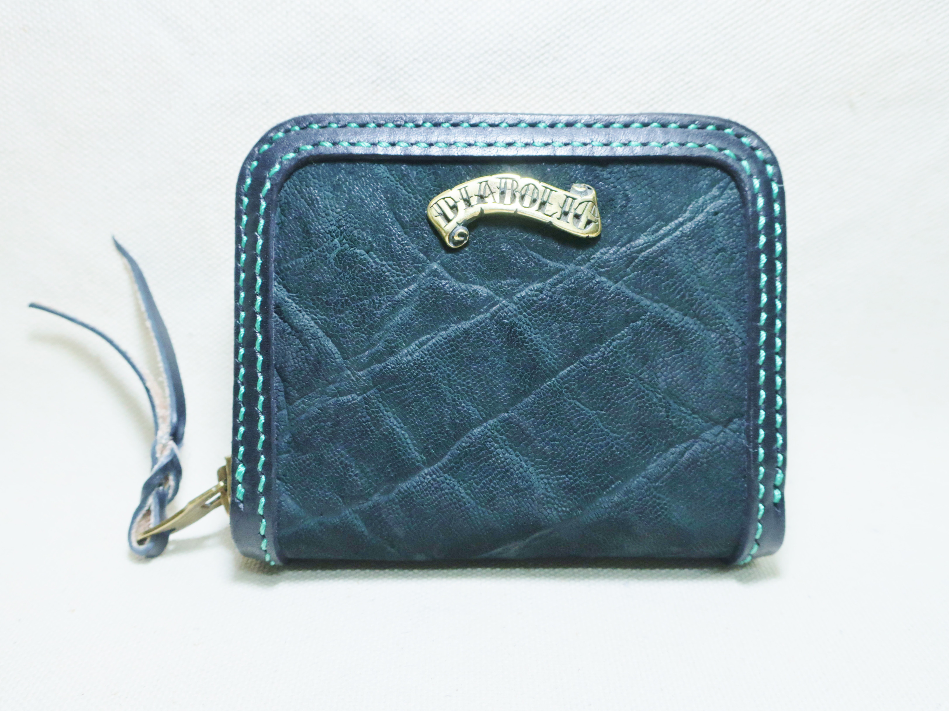 コインケース 小銭入れ ゾウ革 サドルレザー 象革 革財布 レザークラフト レザーウォレット ミニ財布 新品未使用